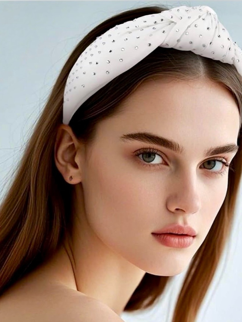 New! White Knotted Crystal Headband (NWT)